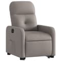 Miniatyrbild 3 av 11: vidaXL Elektrisk reclinerfåtölj med uppresningshjälp taupe tyg