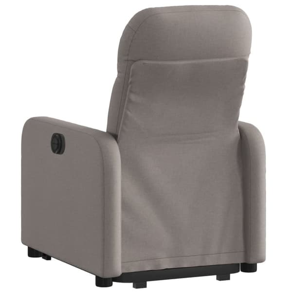 vidaXL Elektrisk reclinerfåtölj med uppresningshjälp taupe tyg