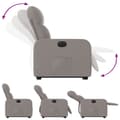Miniatyrbild 6 av 11: vidaXL Elektrisk reclinerfåtölj med uppresningshjälp taupe tyg