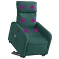 Miniatyrbillede 4 af 11: vidaXL elektrisk massagestol med løftefunktion stof mørkegrøn
