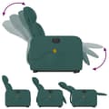Miniatyrbild 8 av 11: vidaXL Elektrisk massagefåtölj med uppresningshjälp mörkgrön tyg