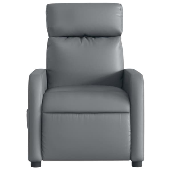 vidaXL Elektrisk massagefåtölj grå konstläder