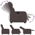 Miniatyrbild 3 av 11: vidaXL Reclinerfåtölj mörkbrun tyg
