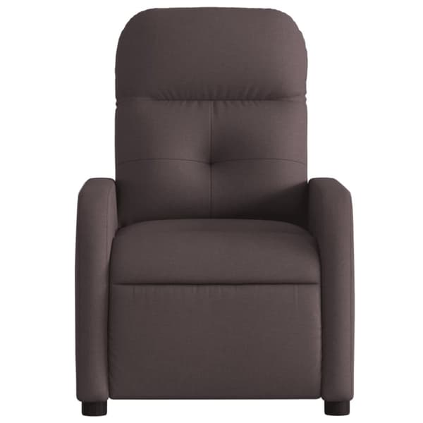 vidaXL Reclinerfåtölj mörkbrun tyg