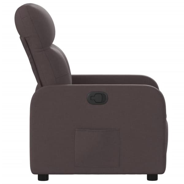 vidaXL Reclinerfåtölj mörkbrun tyg