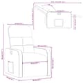 Miniatyrbild 10 av 11: vidaXL Reclinerfåtölj mörkbrun tyg