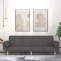 Miniatyrbillede 1 af 11: vidaXL 2-personers sovesofa med 2 puder stof mørkegrå