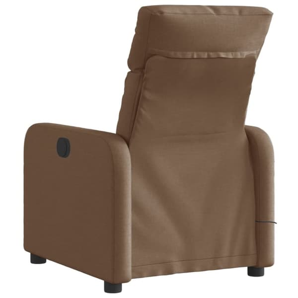 vidaXL Elektrisk massagefåtölj brun tyg