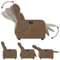 Miniatyrbild 7 av 11: vidaXL Elektrisk massagefåtölj brun tyg