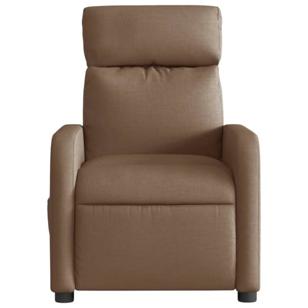 vidaXL Elektrisk massagefåtölj brun tyg