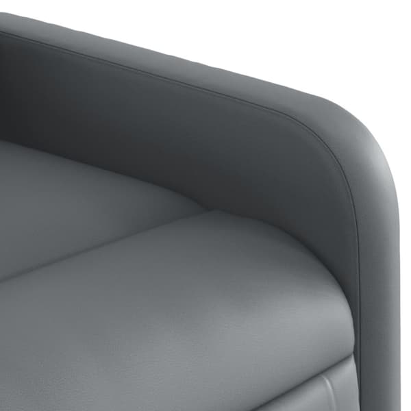 vidaXL Reclinerfåtölj med uppresningshjälp grå konstläder