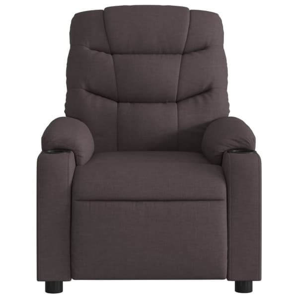 vidaXL Reclinerfåtölj mörkbrun tyg