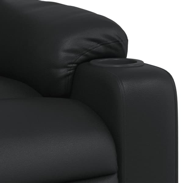 vidaXL Reclinerfåtölj svart konstläder