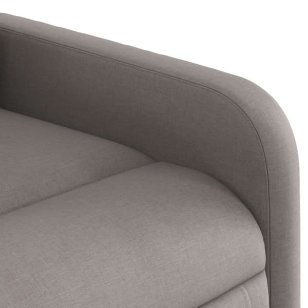 vidaXL Elektrisk massagefåtölj med uppresningshjälp taupe tyg