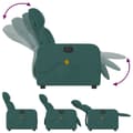Miniatyrbild 7 av 11: vidaXL Elektrisk massagefåtölj mörkgrön tyg
