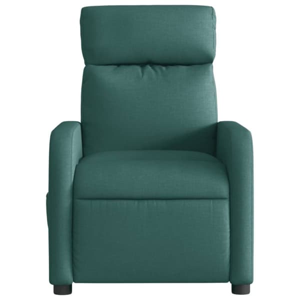 vidaXL Elektrisk massagefåtölj mörkgrön tyg