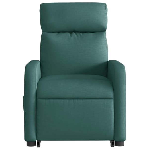 vidaXL Reclinerfåtölj med uppresningshjälp mörkgrön tyg