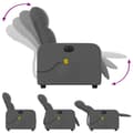 Miniatyrbild 6 av 11: vidaXL Elektrisk massagefåtölj mörkgrå tyg
