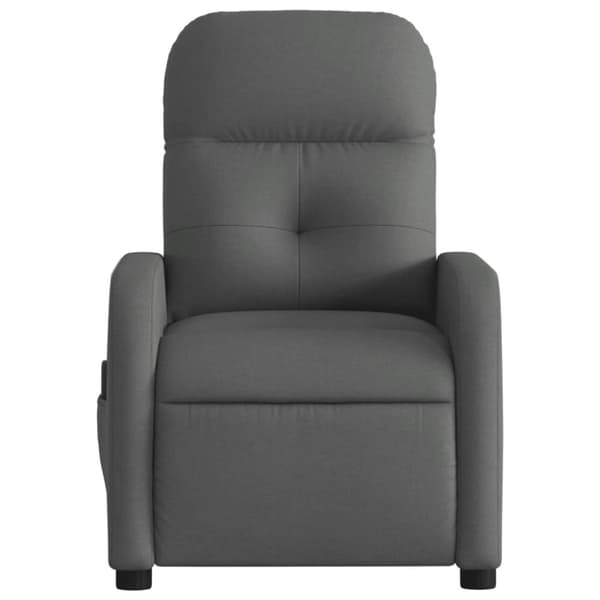 vidaXL Elektrisk massagefåtölj mörkgrå tyg