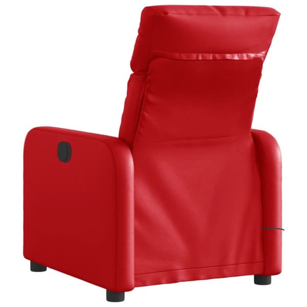 vidaXL Elektrisk massagefåtölj röd konstläder