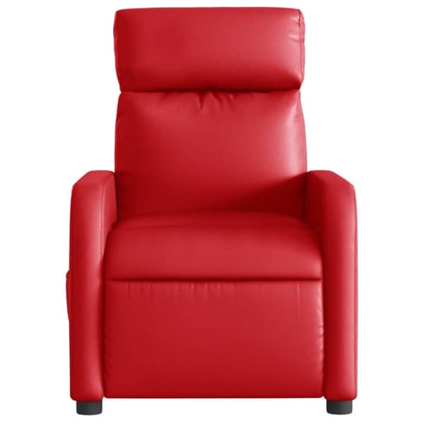 vidaXL Elektrisk massagefåtölj röd konstläder
