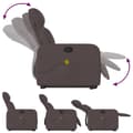 Miniatyrbild 8 av 11: vidaXL Massagefåtölj med uppresningshjälp mörkbrun tyg