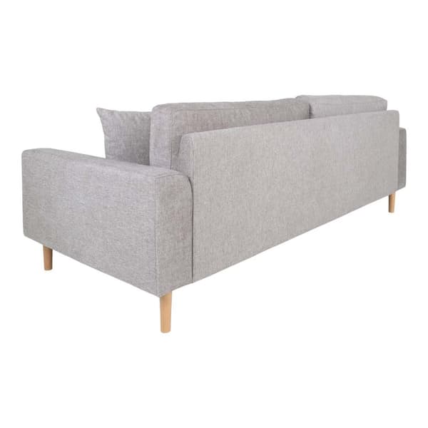Lido soffa 3 sits med 2 kuddar ljusgrå.