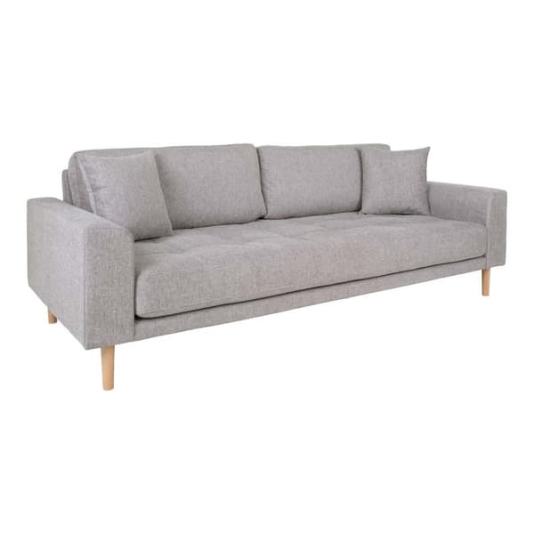 Lido soffa 3 sits med 2 kuddar ljusgrå.