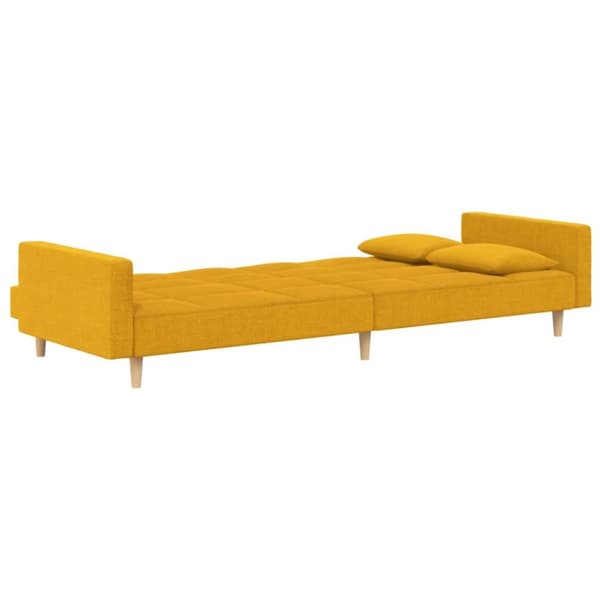 vidaXL 2-personers sovesofa med 2 puder stof gul