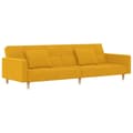 Miniatyrbillede 2 af 11: vidaXL 2-personers sovesofa med 2 puder stof gul
