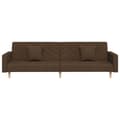 Miniatyrbillede 4 af 11: vidaXL 2-personers sovesofa med 2 puder stof brun