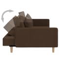 Miniatyrbillede 6 af 11: vidaXL 2-personers sovesofa med 2 puder stof brun