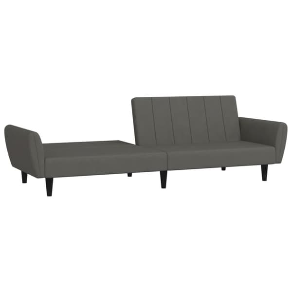 vidaXL Bäddsoffa 2-sits mörkgrå sammet