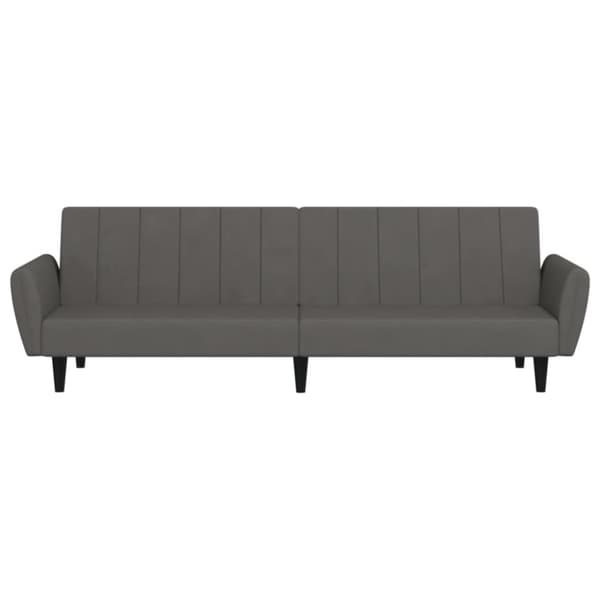 vidaXL Bäddsoffa 2-sits mörkgrå sammet