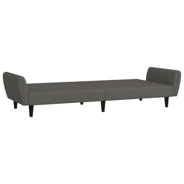 vidaXL Bäddsoffa 2-sits mörkgrå sammet