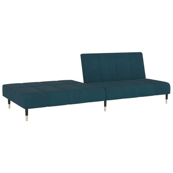 vidaXL 2-personers sovesofa fløjl blå