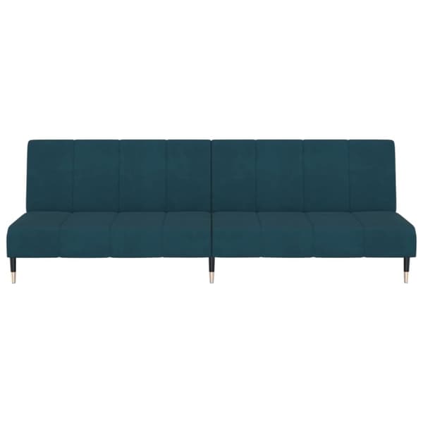 vidaXL 2-personers sovesofa fløjl blå