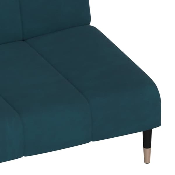 vidaXL 2-personers sovesofa fløjl blå