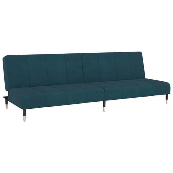 vidaXL 2-personers sovesofa fløjl blå