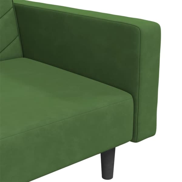 vidaXL 2-personers sovesofa med 2 puder fløjl mørkegrøn