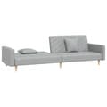 Miniatyrbillede 4 af 11: vidaXL 2-personers sovesofa med 2 puder stof lysegrå