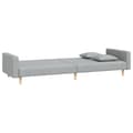 Miniatyrbillede 6 af 11: vidaXL 2-personers sovesofa med 2 puder stof lysegrå