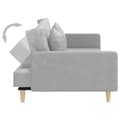 Miniatyrbillede 7 af 11: vidaXL 2-personers sovesofa med 2 puder stof lysegrå