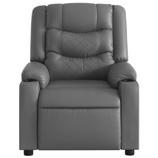 vidaXL Massagefåtölj grå konstläder