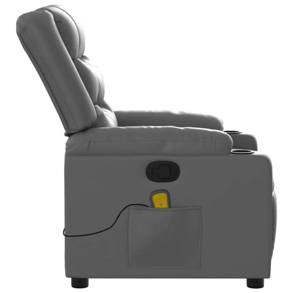 vidaXL massagestol kunstlæder grå