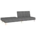 Miniatyrbillede 4 af 11: vidaXL 2-personers sovesofa stof lysegrå