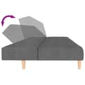 Miniatyrbillede 7 af 11: vidaXL 2-personers sovesofa stof lysegrå