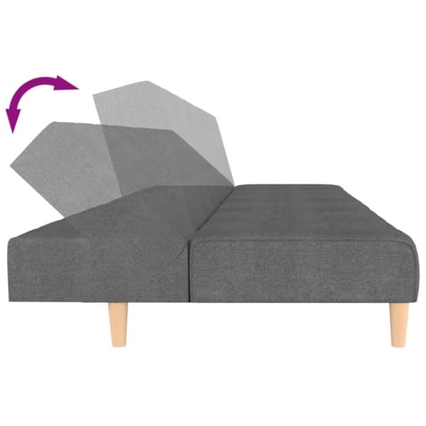 vidaXL 2-personers sovesofa stof lysegrå