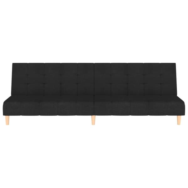 vidaXL Bäddsoffa 2-sits svart tyg