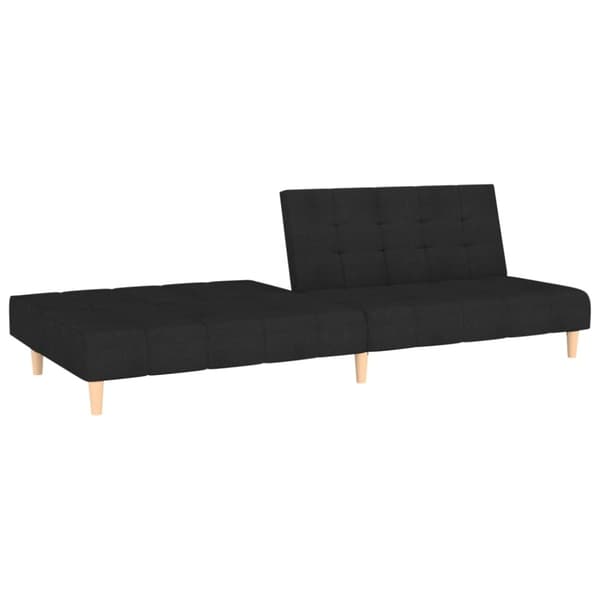 vidaXL Bäddsoffa 2-sits svart tyg